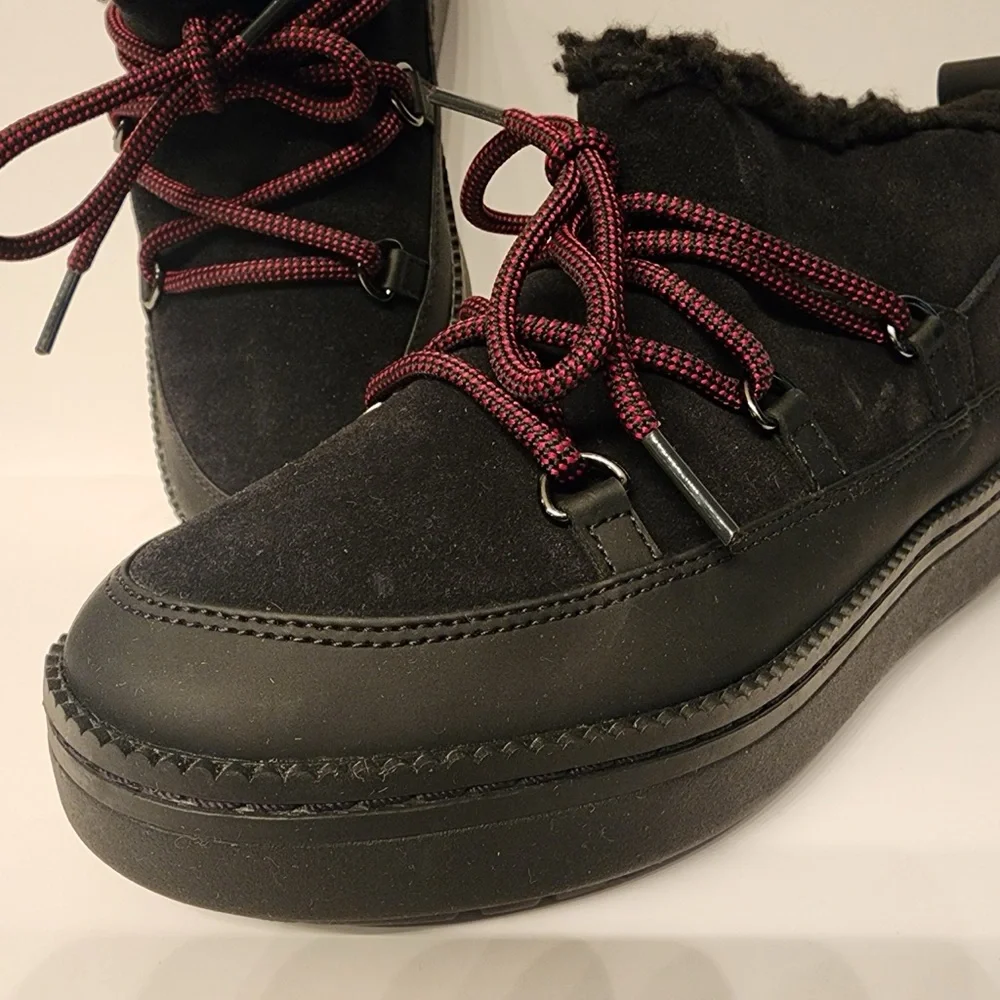 Cole Haan Cloudfeel Suede Mini Snow Boots Women's Black Ankle Boots Size 5.5